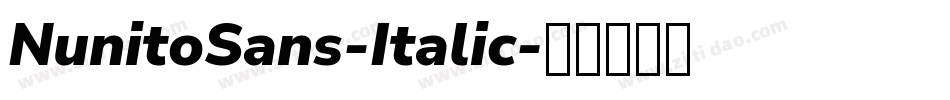 NunitoSans-Italic字体转换