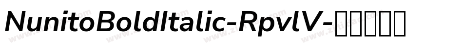 NunitoBoldItalic-RpvlV字体转换