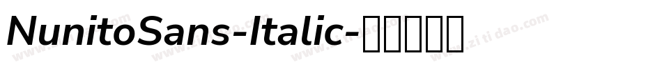 NunitoSans-Italic字体转换