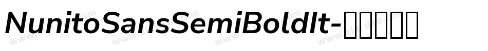 NunitoSansSemiBoldIt字体转换