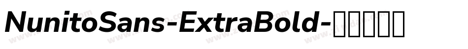 NunitoSans-ExtraBold字体转换