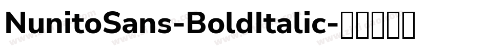 NunitoSans-BoldItalic字体转换