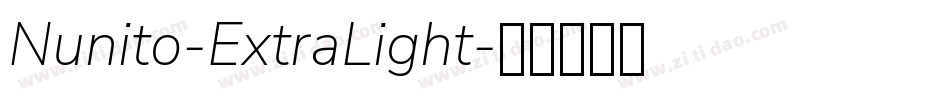 Nunito-ExtraLight字体转换