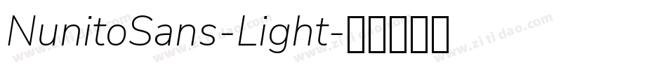 NunitoSans-Light字体转换