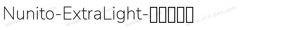 Nunito-ExtraLight字体转换