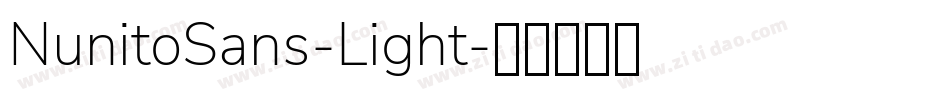 NunitoSans-Light字体转换