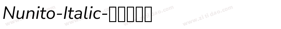 Nunito-Italic字体转换