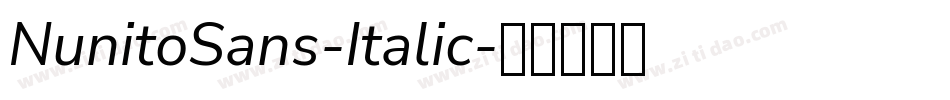 NunitoSans-Italic字体转换