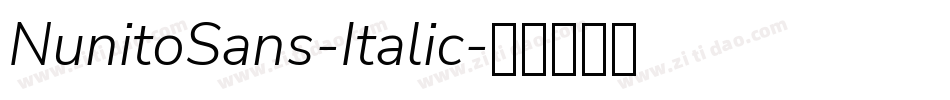 NunitoSans-Italic字体转换