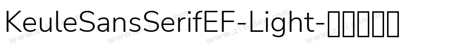 KeuleSansSerifEF-Light字体转换