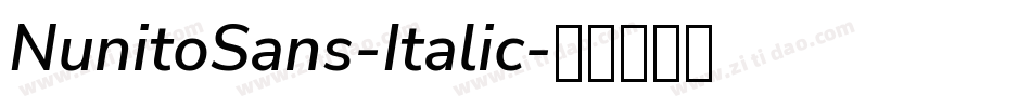 NunitoSans-Italic字体转换