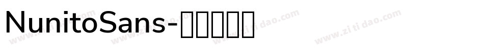 NunitoSans字体转换 NunitoSans字体转换