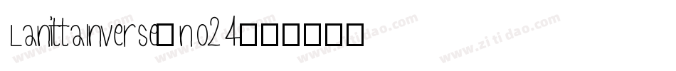 LanittaInverse-nO24字体转换