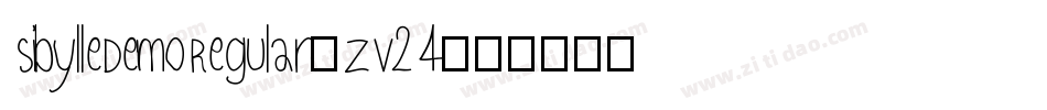 SibylleDemoRegular-zV24字体转换