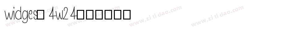 Widges-4w24字体转换