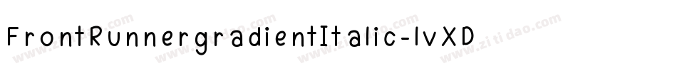 FrontRunnergradientItalic-lvXD字体转换