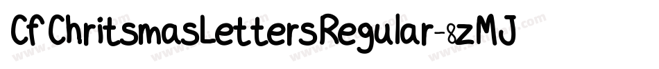 CfChritsmasLettersRegular-8zMJ字体转换