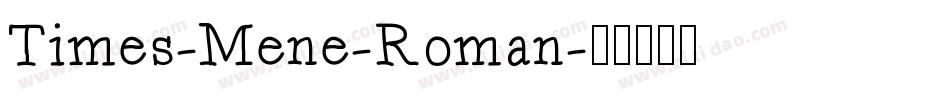 Times-Mene-Roman字体转换