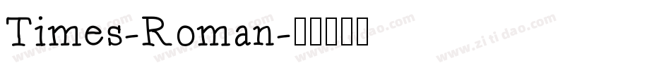 Times-Roman字体转换