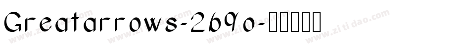 Greatarrows-269o字体转换