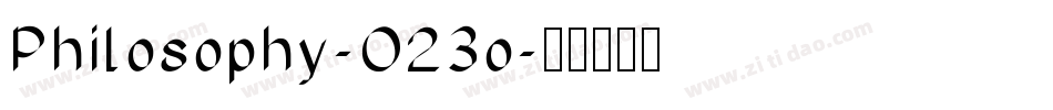 Philosophy-O23o字体转换