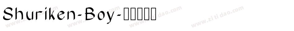 Shuriken-Boy字体转换