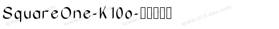 SquareOne-K10o字体转换