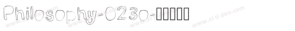 Philosophy-O23o字体转换