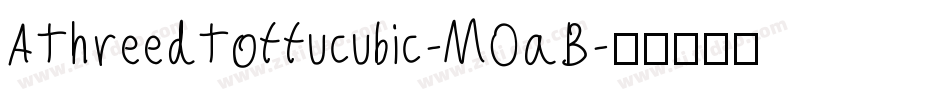 Athreedtoffucubic-MOaB字体转换