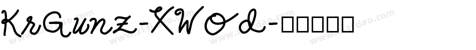 KrGunz-XWOd字体转换 KrGunz-XWOd字体转换