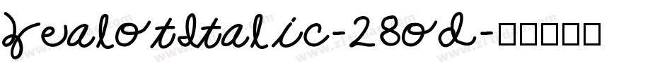 ZealotItalic-28od字体转换