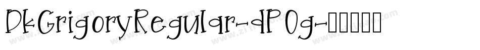 DkGrigoryRegular-dPOg字体转换