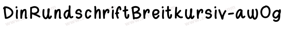 DinRundschriftBreitkursiv-awOg字体转换