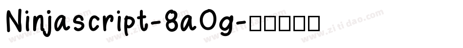 Ninjascript-8aOg字体转换
