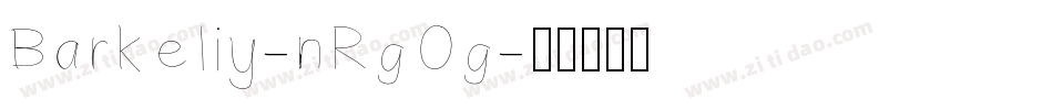 Barkeliy-nRgOg字体转换