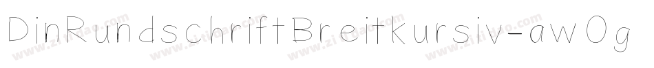 DinRundschriftBreitkursiv-awOg字体转换