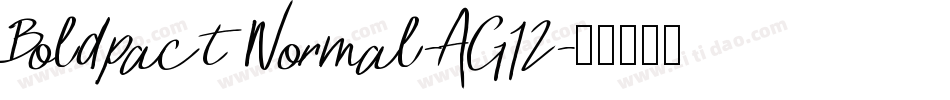 BoldpactNormal-AG12字体转换