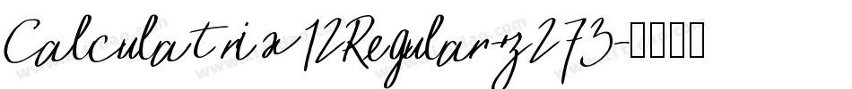 Calculatrix12Regular-z273字体转换