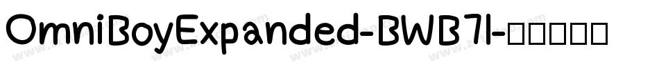 OmniBoyExpanded-BWB7l字体转换