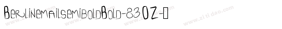 BerlinemailsemiboldBold-83OZ字体转换
