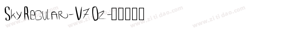 SkyRegular-V7Oz字体转换