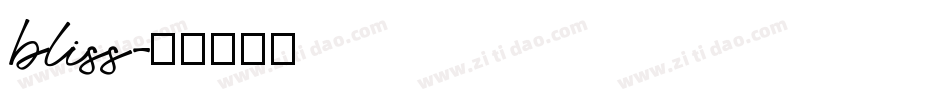 bliss字体转换