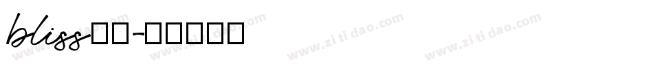 bliss字体字体转换