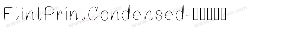 FlintPrintCondensed字体转换