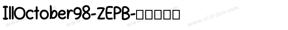 IllOctober98-ZEPB字体转换