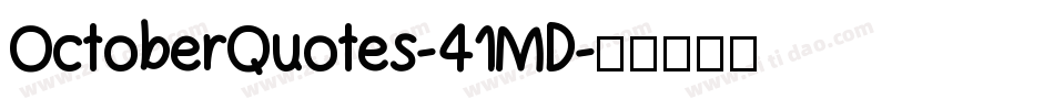 OctoberQuotes-41MD字体转换