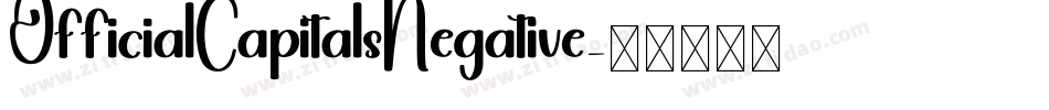 OfficialCapitalsNegative字体转换