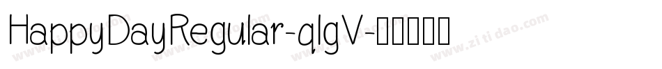 HappyDayRegular-qlgV字体转换