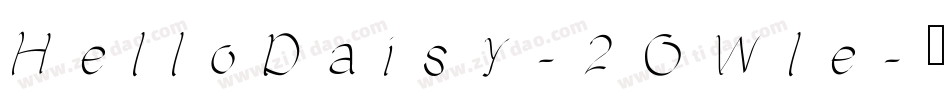HelloDaisy-2OWle字体转换
