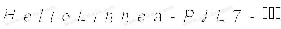 HelloLinnea-PjL7字体转换